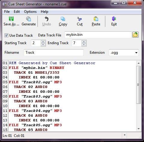 cuesheet generator