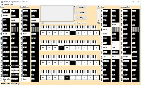 eplay organ user interface
