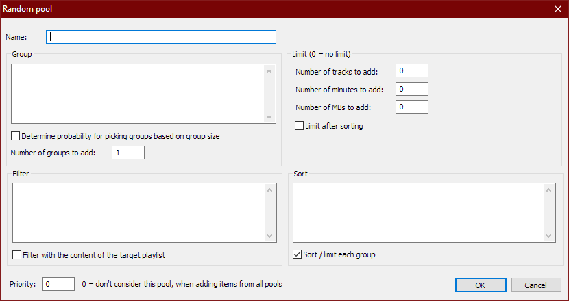 Preferences - Random Pools - Random Pool - blank