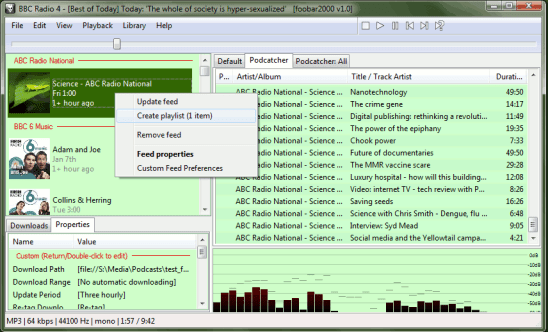 foo podcatcher playing view