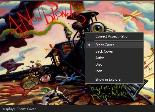 Foobar2000 Artwork Display Context Submenu