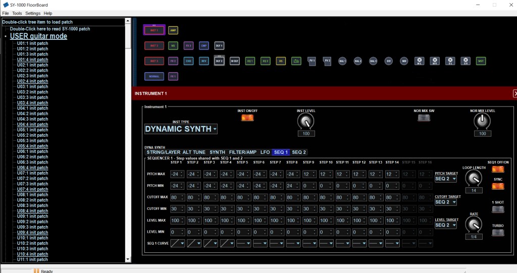 SY-1000 Floorboard interface
