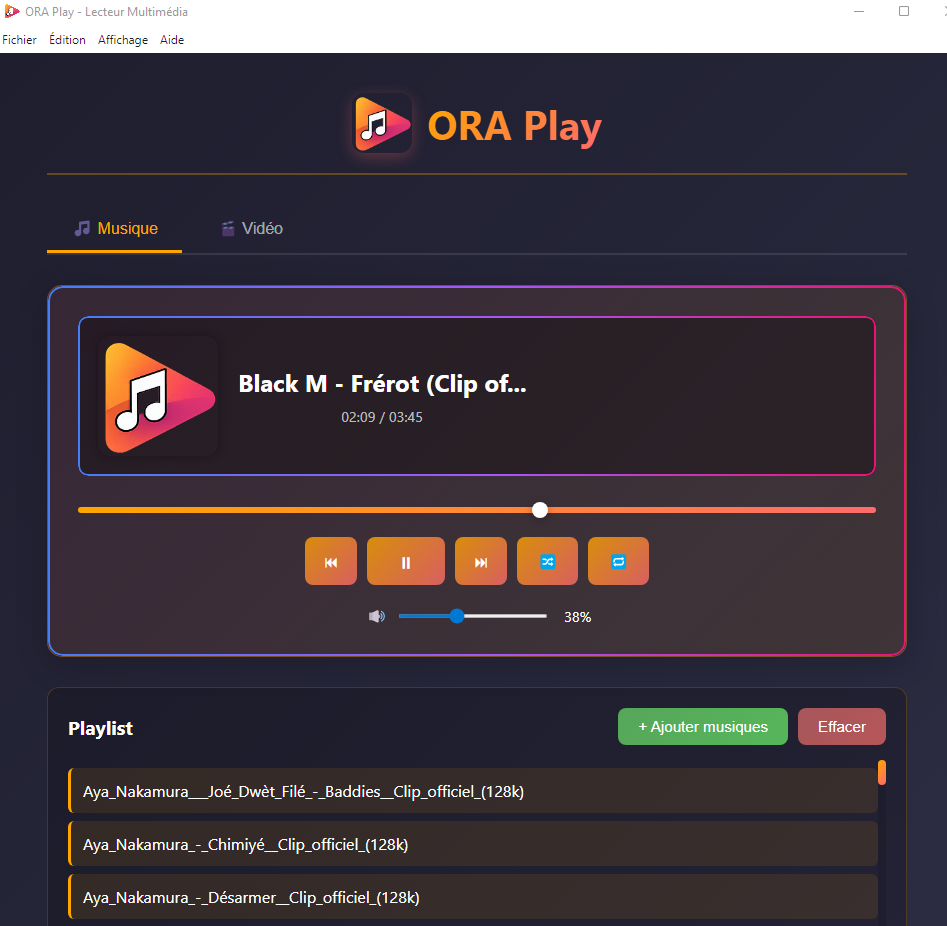 ora-play user interface