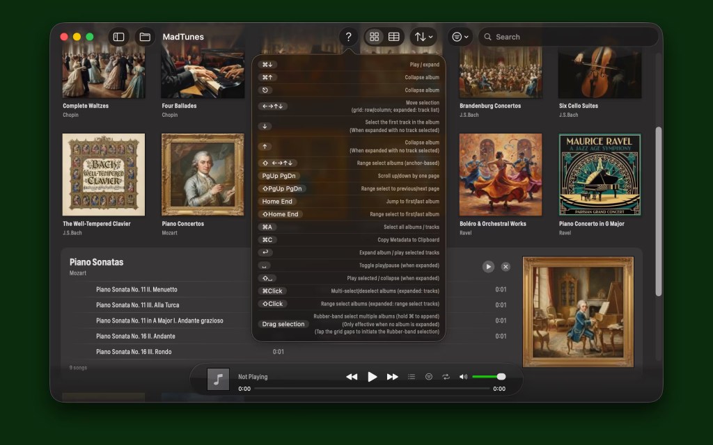 madtunes user interface