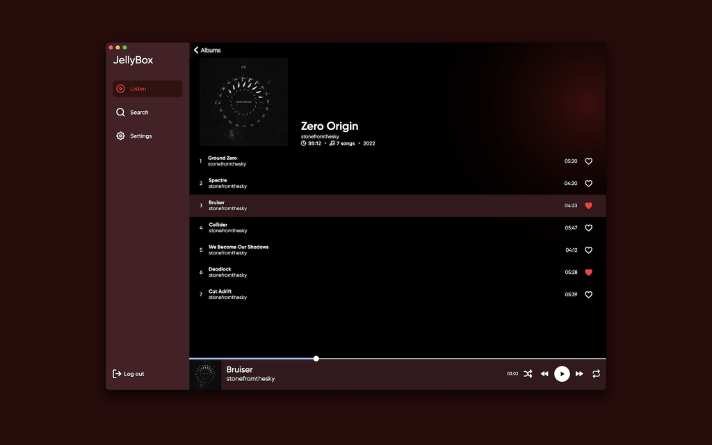 jellybox interface