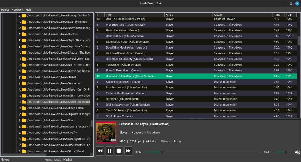 sonictree user interface