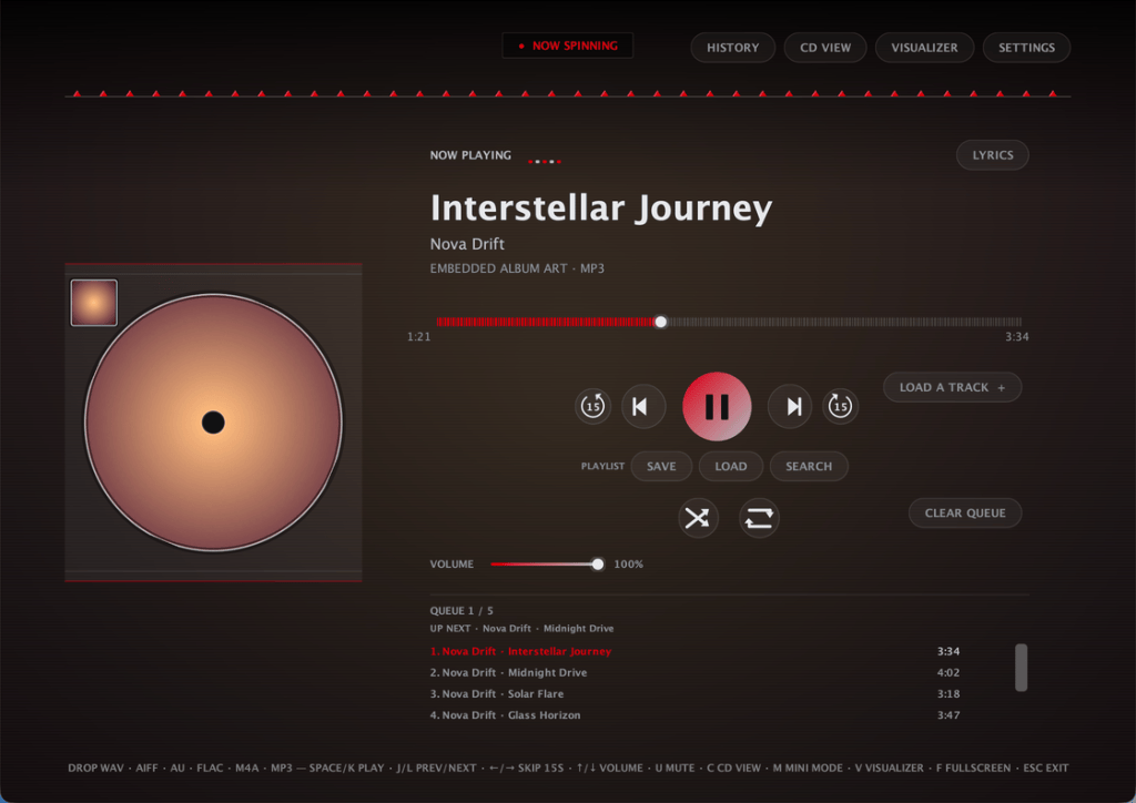 CDPlayer User Interface