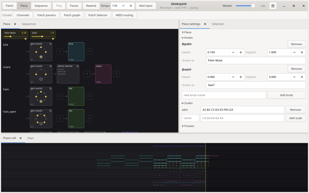 thinksynth user interface